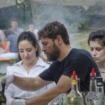 Tamers Catering 19.08.2016, Tamer Örs (mitte) und Mitarbeiterinnen, Foto: Andreas Reichelt