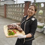 TAMERS® Catering 27.06.2015; Dominique Heine serviert, Foto: Andreas Reichelt